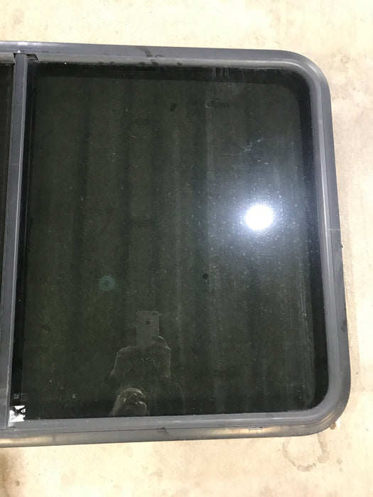 Used Black Radius Opening Window : 47 5/8" W x 28 1/2" H x 1 7/8" D