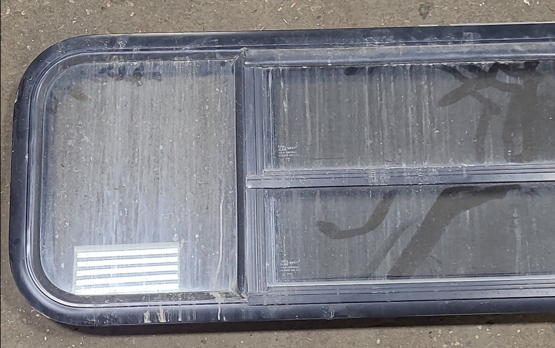 Black Radius Opening Window : 47 1/2" W X 14 3/4" H X 2" D