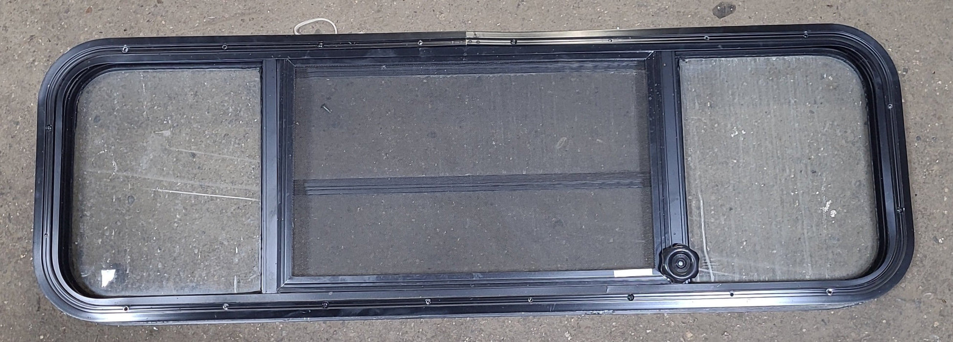 Black Radius Opening Window : 47 1/2" W X 14 3/4" H X 2" D