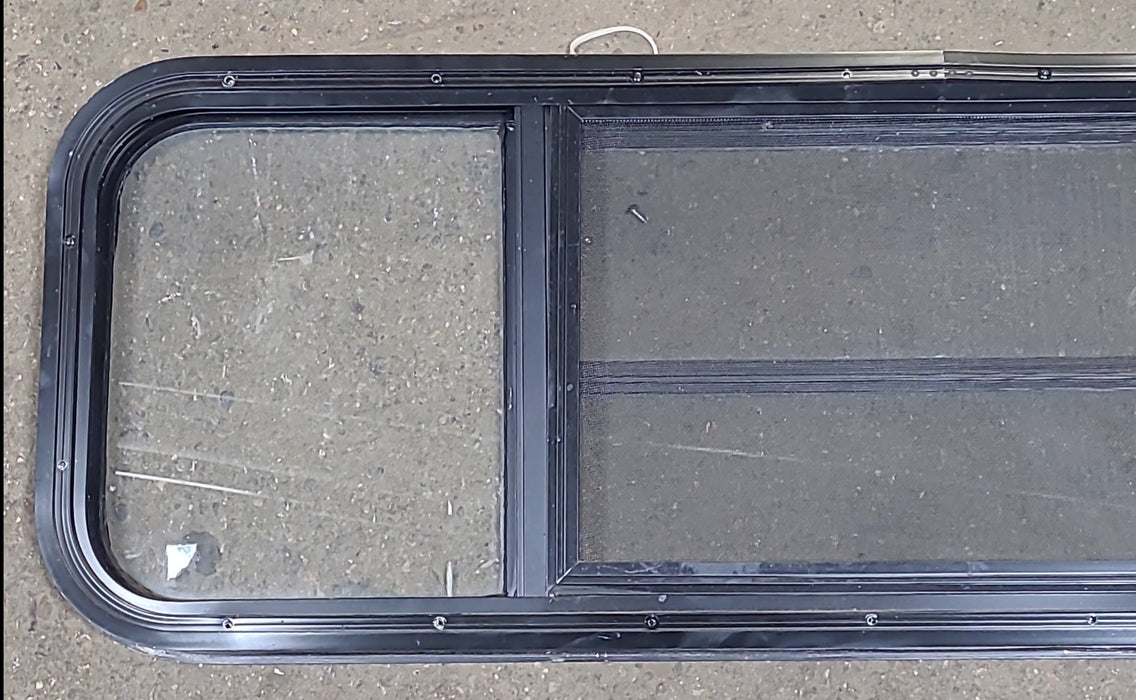 Black Radius Opening Window : 47 1/2" W X 14 3/4" H X 2" D