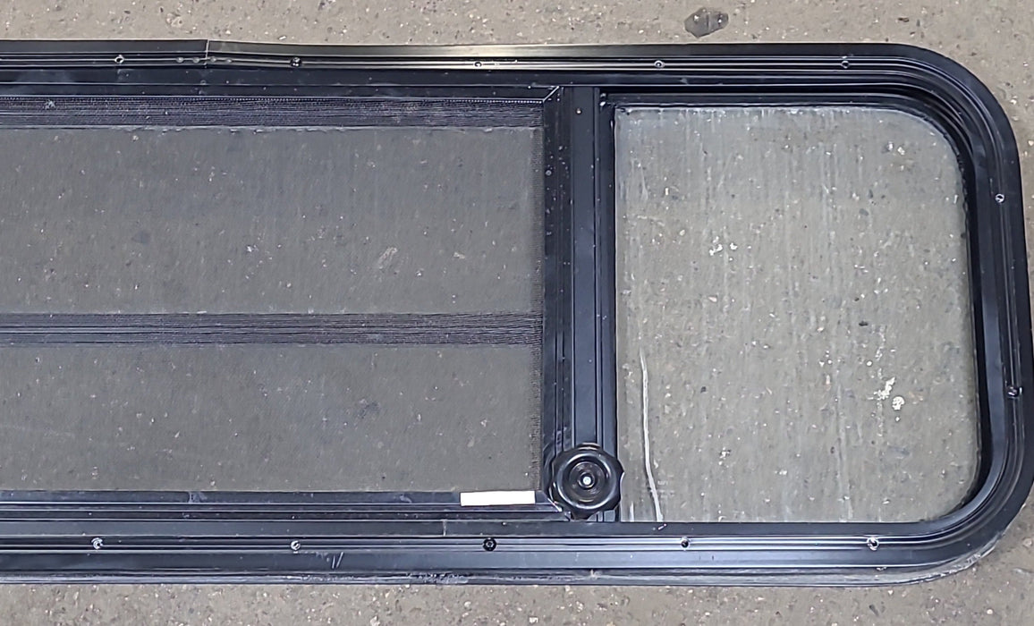 Black Radius Opening Window : 47 1/2" W X 14 3/4" H X 2" D