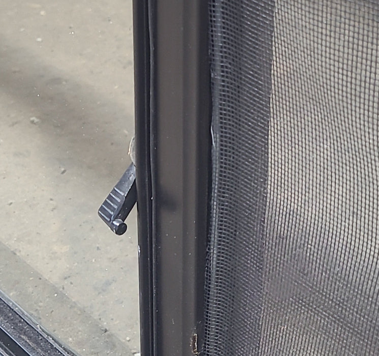 Used Black Radius Opening Window : 48 1/2" W x 35 3/4" H x 1 3/4" D