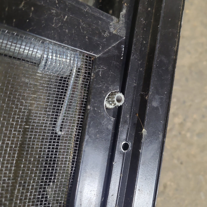 Used Black Radius Opening Window : 59 1/2" W x 21 1/4" H x 1 1/2" D