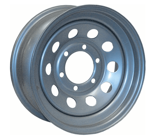 16X6 Trailer Wheel Mini Modular 5H Silver Spark .50 - Young Farts RV Parts