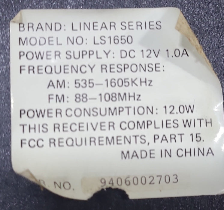 Used Linear Series RV radio LS1650