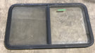 Used Black Radius Opening Window : 45 1/2" W x 25 1/2" H x 2" D - Young Farts RV Parts