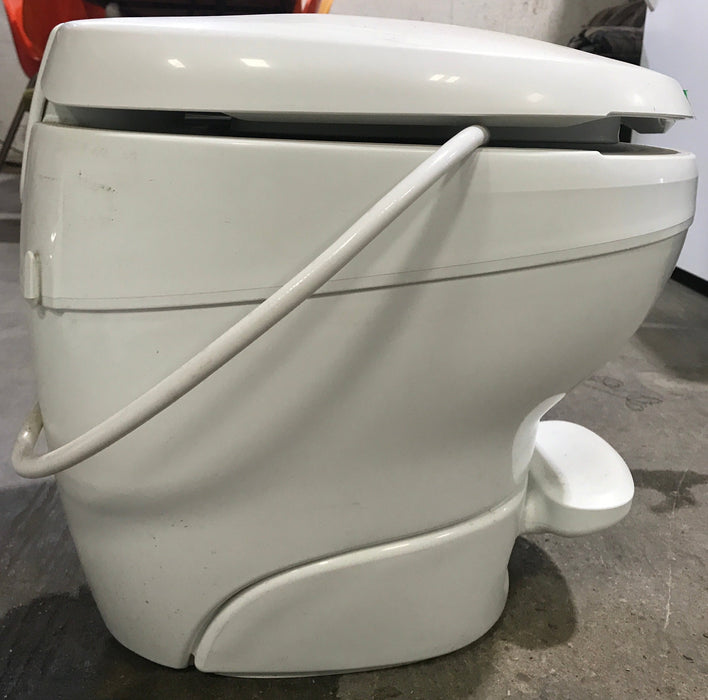 Used Complete Thetford Toilet, Foot Flush, High Profile, White - Bravura