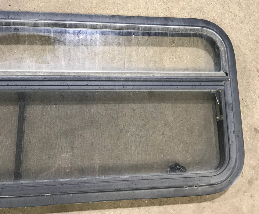 Used Black Radius Opening Window : 45 1/2" W x 17 1/2" H x 1 7/8" D
