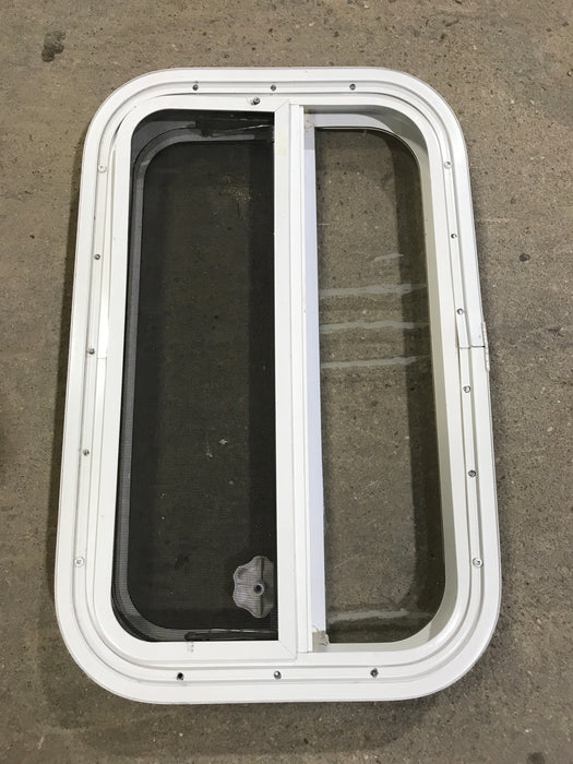 Used White Radius Opening Window : 23 1/4" W X 14 1/2" H X 1 1/2" D