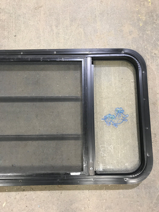 Used Black Radius Opening Window : 60" W x 21 3/4" H x 2" D