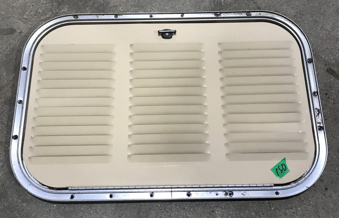 Used Retro NORCOLD 616009/ DOMETIC (P/N UNKNOWN for RM2214R) - Off White Vent Door with Silver Trim