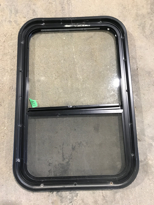 Used Black Radius Opening Window : 27 3/4" W x 18" H x 1 3/4"