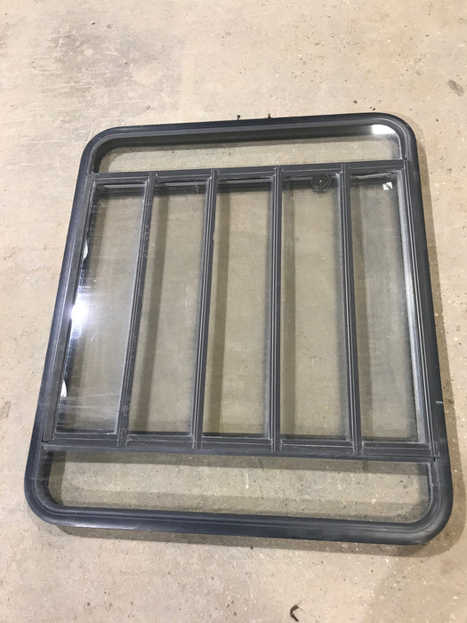 Used Black Radius Opening Window : 45 1/2" W x 35 3/4" H x 2" D