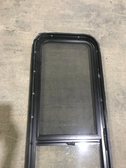 Used Black Radius Opening Window : 47 1/2" W x 14 1/2" H x 2" D