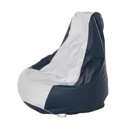 Taylor Made Boat Seat - Teardrop Bean Bag Chair; White/Navy - 81004