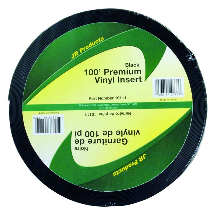 JR Products 10111 Premium Vinyl Insert 1"x100' - Black