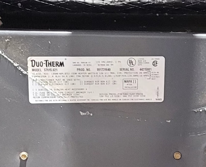 Used Duo-Therm Air Conditioner, Head Unit, 13500 BTU, Cool Only - 57915.621