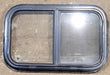 Used Black Radius Opening Window : 23 1/4" W x 14 1/4" H x 1 1/4" D - Young Farts RV Parts
