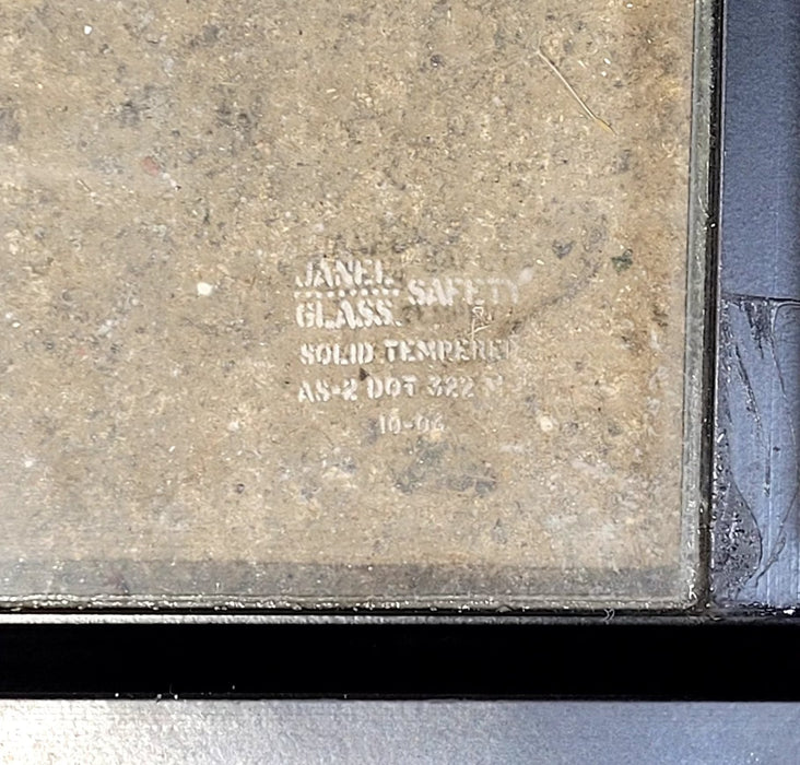 Used Black Radius Opening Window : 23 1/4" W x 14 1/4" H x 1 1/4" D - Young Farts RV Parts