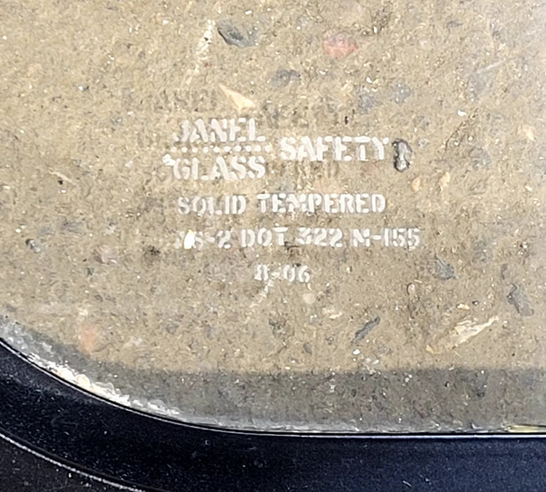 Used Black Radius Non Opening Window : 17 1/4" W x 47 1/4" H x 1" D - Young Farts RV Parts