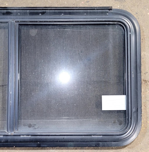 Used Black Radius Emergency Opening Window : 41 1/4" W x 21 1/2" H x 1 1/4" D - Young Farts RV Parts