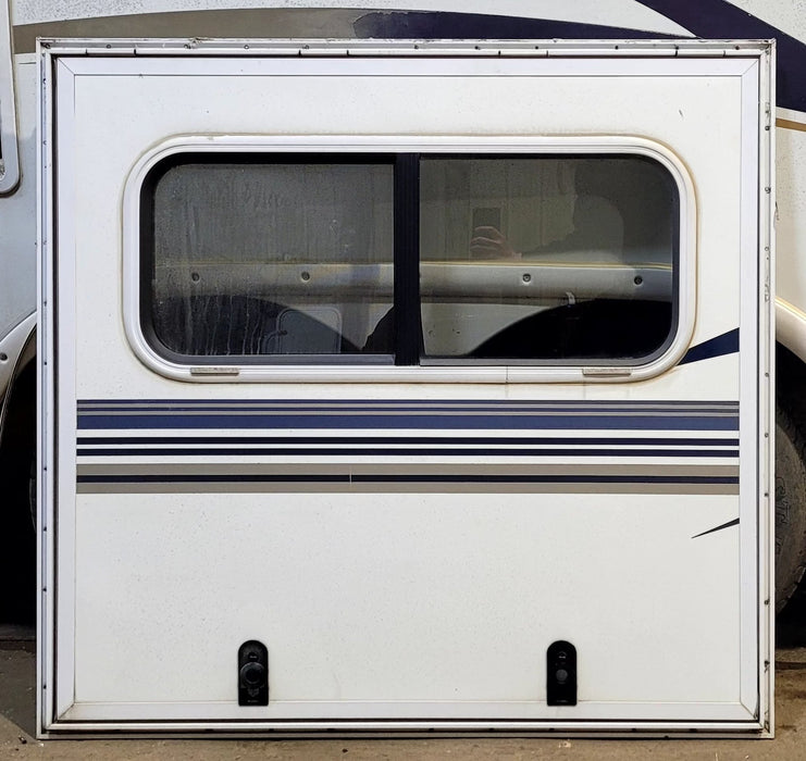 Used Square Storage/ Teardrop Trailer Entry Door 46 5/8" W x 43 7/8" H - Young Farts RV Parts
