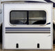 Used Square Storage/ Teardrop Trailer Entry Door 46 5/8" W x 43 7/8" H - Young Farts RV Parts