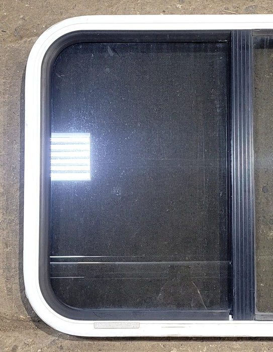 Used White Radius Opening Window : 30 1/4" W x 21 3/4" H x 1 3/4" D