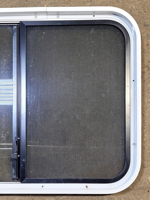 Used White Radius Opening Window : 30 1/4" W x 21 3/4" H x 1 3/4" D