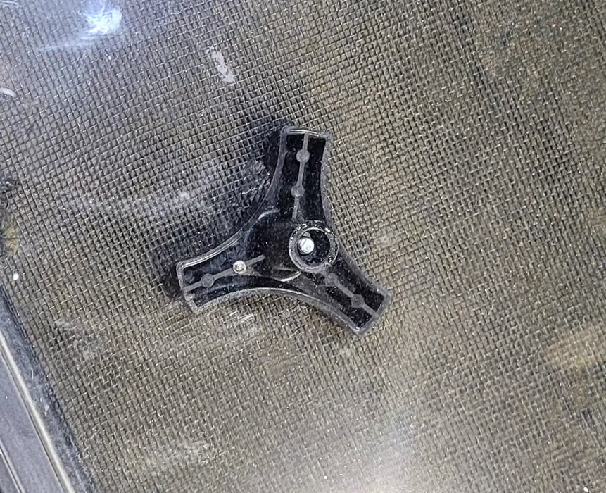 Used Black Radius Opening Window : 41 1/4" W x 17 1/4" H x 1 1/8" D - Young Farts RV Parts