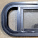 Used Black Radius Opening Window : 18 1/2" W x 9 1/2" H x 1 5/8" D - Young Farts RV Parts