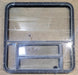 Used Black Radius Opening Window : 36 1/2" W x 37 1/2" H x 1 5/8" D - Young Farts RV Parts
