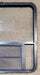 Used Black Radius Opening Window : 36 1/2" W x 37 1/2" H x 1 5/8" D - Young Farts RV Parts
