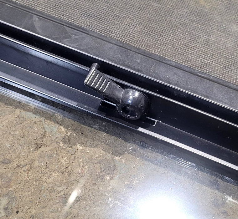Used Black Radius Opening Window : 29 3/4" W x 19 3/4" H x 1 7/8" D - Young Farts RV Parts