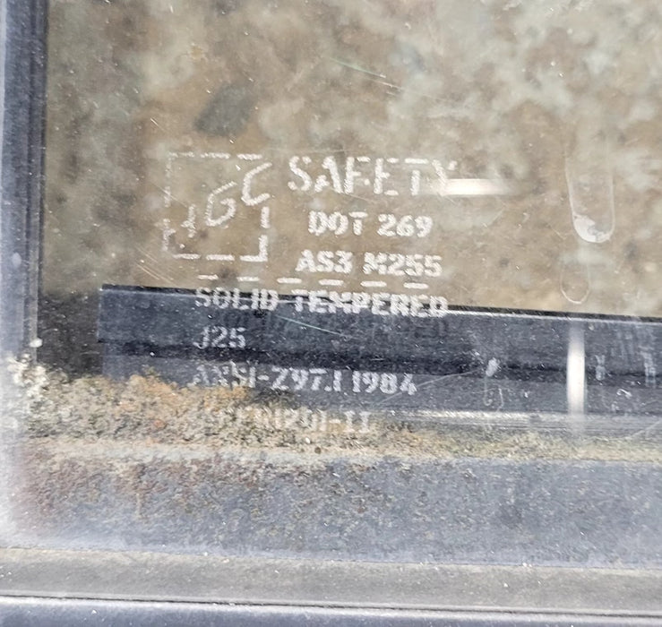 Used Black Radius Opening Window : 34 1/2" W x 23 1/2" H x 1 7/8" D - Young Farts RV Parts