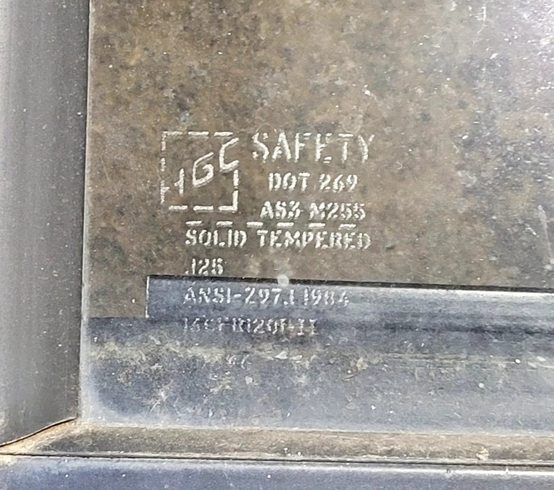 Used Black Radius Opening Window : 25 3/4" W x 41 3/4" H x 1 7/8" D - Young Farts RV Parts