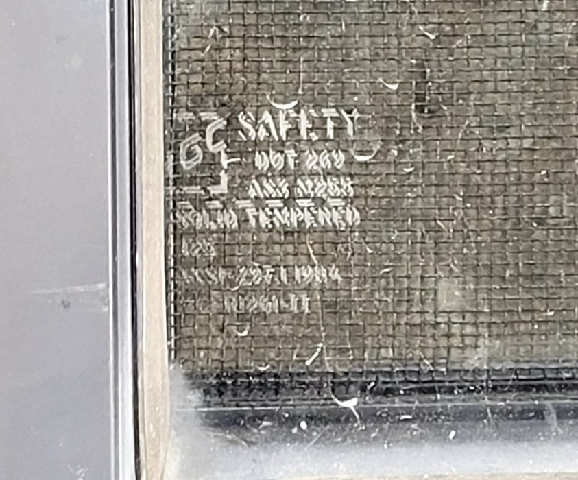 Used Black Radius Opening Window : 47 3/4" W x 23 3/4" H x 1 7/8" D - Young Farts RV Parts