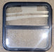 Used Black Radius Opening Window : 25 1/2" W x 25 1/2" H x 1 3/4" D - Young Farts RV Parts