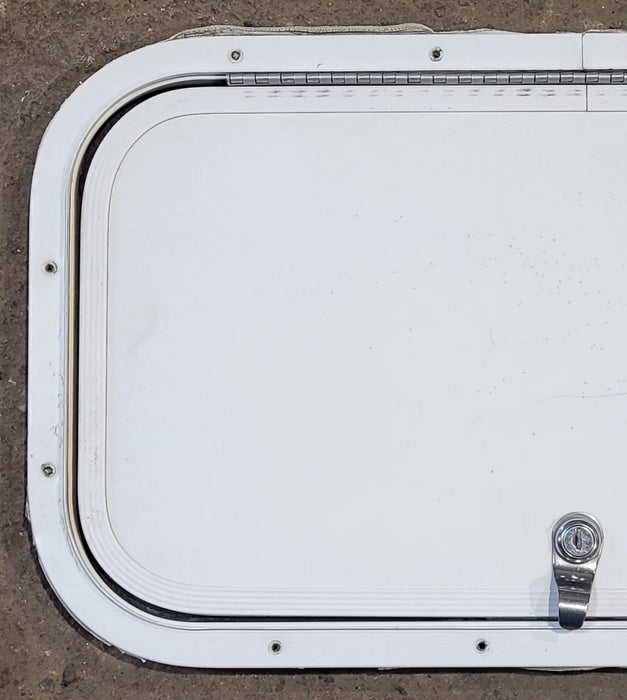 Used Radius Cornered Cargo Door 19 7/8" x 10 7/8" x 1/2"D - Young Farts RV Parts