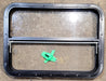 Used Black Radius Opening Window : 29 1/2" W x 21 1/4" H x 1 1/2" D - Young Farts RV Parts
