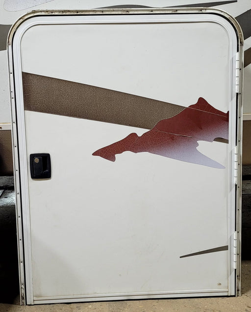 Used Radius Storage/ Teardrop Trailer Entry Door 35 3/4" x 47 1/4" H - Young Farts RV Parts