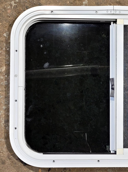 Used White Radius Opening Window : 23 1/2" W x 17 1/2" H x 1 1/4" D