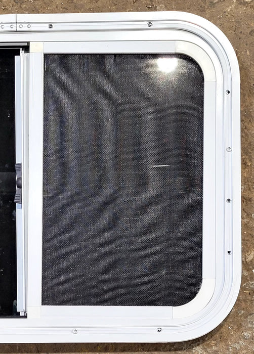 Used White Radius Opening Window : 23 1/2" W x 17 1/2" H x 1 1/4" D