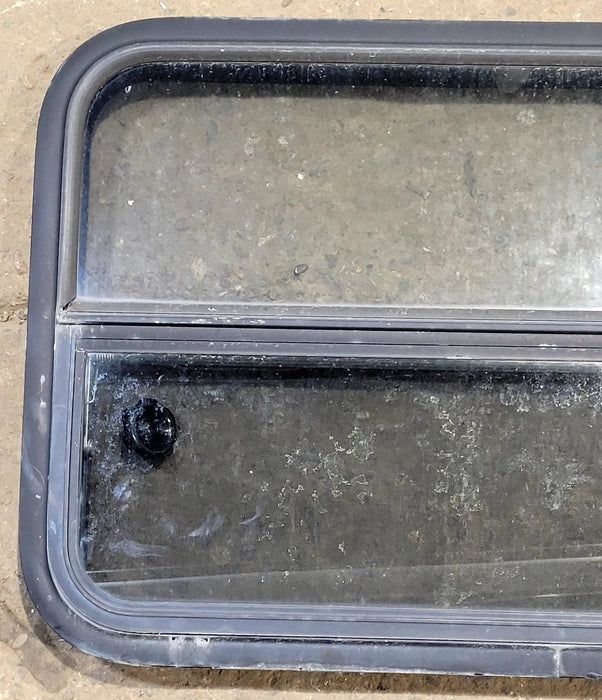 Used Black Radius Opening Window : 29 1/4" W x 21 1/4" H x 2" D - Young Farts RV Parts