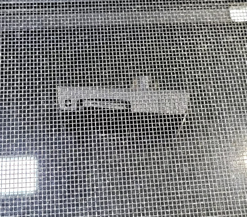 Used Slanted Black Radius Opening Window : 35 1/2" W x 14 3/4" H x 1 1/8" D - Young Farts RV Parts