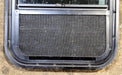 Used Black Radius Opening Window : 17 1/2" W x 21 1/2" H x 1 3/4" D - Young Farts RV Parts