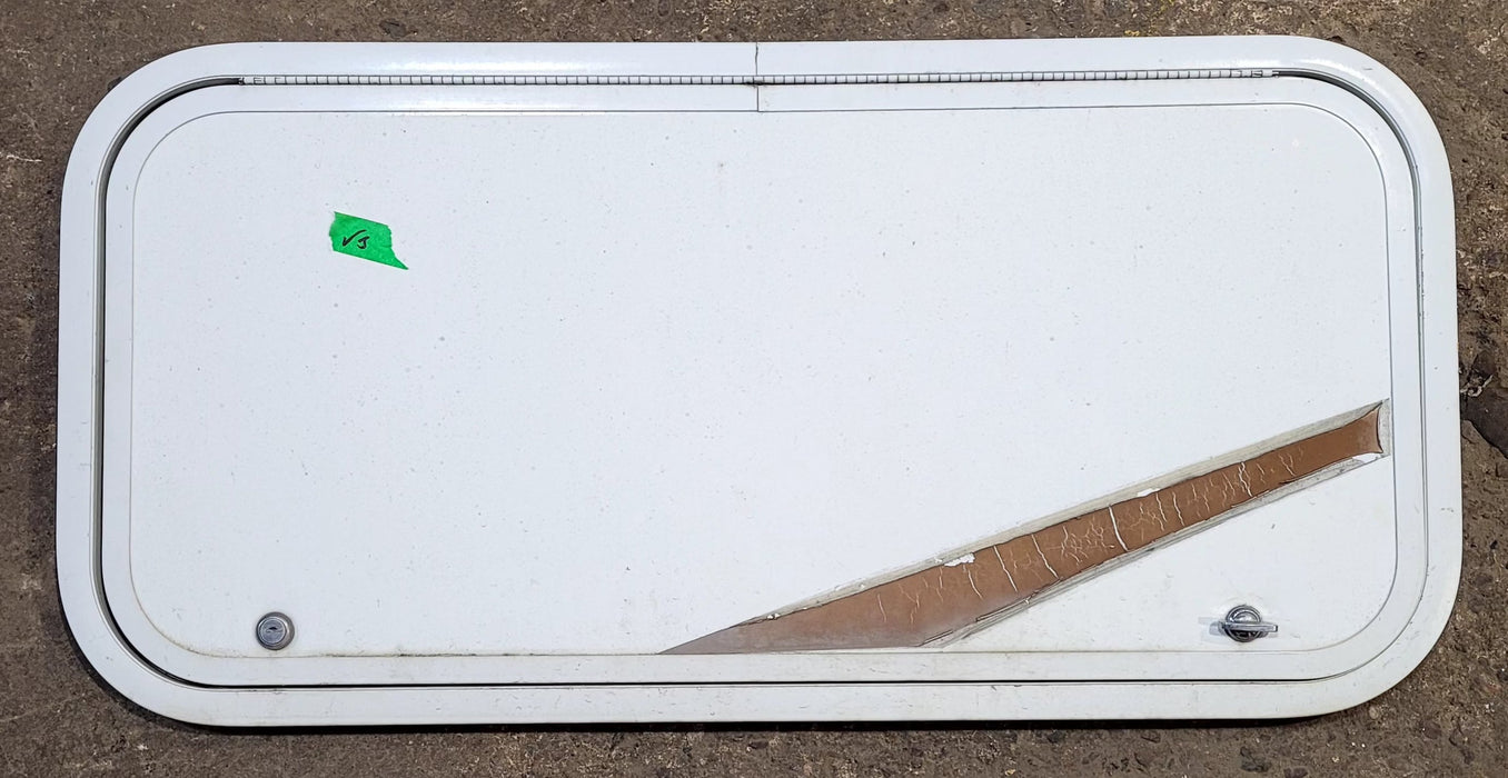 Used Radius Cornered Cargo Door 31 7/8" x 14 7/8" x 7/8"D - Young Farts RV Parts
