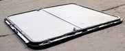 Used Radius Cornered Propane Cargo Door 30 1/4" x 30 1/4" x 5/8"D - Young Farts RV Parts