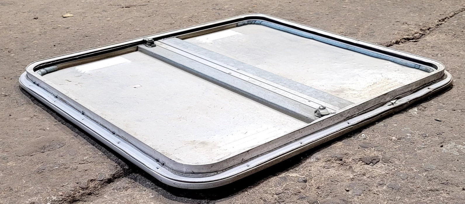 Used Radius Cornered Battery / Propane Cargo Door 27 3/4" x 26" x 3/4" D