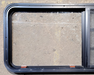 Used Black Radius Emergency Opening Window : 47 1/4" W x 22 1/4" H x 1 3/4" - Young Farts RV Parts